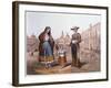 Mexican Family in Plaza Santo Domingo, Mexico City, C.1840-German School-Framed Giclee Print