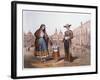 Mexican Family in Plaza Santo Domingo, Mexico City, C.1840-German School-Framed Giclee Print