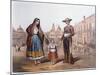 Mexican Family in Plaza Santo Domingo, Mexico City, C.1840-German School-Mounted Giclee Print