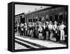 Mexican Farm Workers Boarding Train to Be Taken to Work on Us Farms-J^ R^ Eyerman-Framed Stretched Canvas