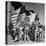 Mexican Farm Workers Waving American and Mexican Flags-J^ R^ Eyerman-Stretched Canvas