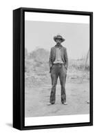 Mexican Field Worker, Father of Six.-Dorothea Lange-Framed Stretched Canvas