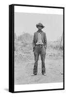 Mexican Field Worker, Father of Six.-Dorothea Lange-Framed Stretched Canvas