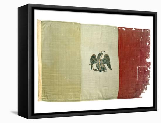 Mexican Flag from Statehouse in Victoria; National Museum of American History: Mexican Revolution-null-Framed Stretched Canvas