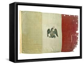 Mexican Flag from Statehouse in Victoria; National Museum of American History: Mexican Revolution-null-Framed Stretched Canvas