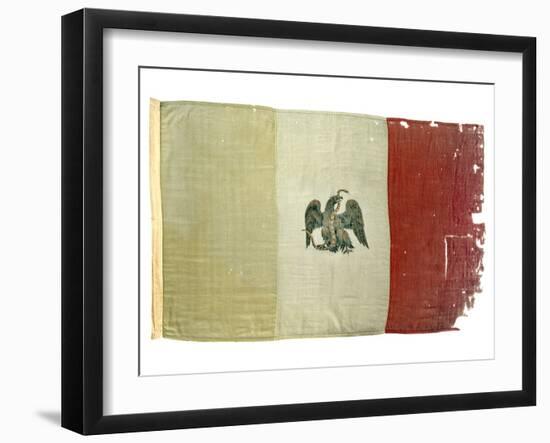 Mexican Flag from Statehouse in Victoria; National Museum of American History: Mexican Revolution-null-Framed Premium Photographic Print