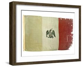 Mexican Flag from Statehouse in Victoria; National Museum of American History: Mexican Revolution-null-Framed Photographic Print
