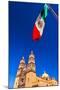 Mexican Flag, Parroquia Catedral Dolores Hidalgo, Mexico.-William Perry-Mounted Premium Photographic Print