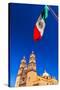 Mexican Flag, Parroquia Catedral Dolores Hidalgo, Mexico.-William Perry-Stretched Canvas
