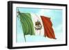Mexican Flag-null-Framed Art Print