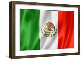 Mexican Flag-daboost-Framed Art Print