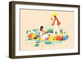 Mexican Flower Boats-null-Framed Art Print