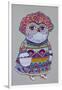 Mexican Folk Owl-Oxana Zaika-Framed Giclee Print