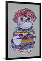 Mexican Folk Owl-Oxana Zaika-Framed Giclee Print