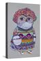 Mexican Folk Owl-Oxana Zaika-Stretched Canvas