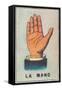 Mexican Fortune Telling Card, Hand-null-Framed Stretched Canvas