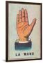 Mexican Fortune Telling Card, Hand-null-Framed Art Print