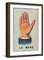Mexican Fortune Telling Card, Hand-null-Framed Art Print