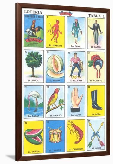 Mexican Fortune Telling Cards-null-Framed Art Print