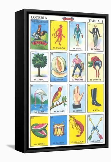 Mexican Fortune Telling Cards-null-Framed Stretched Canvas