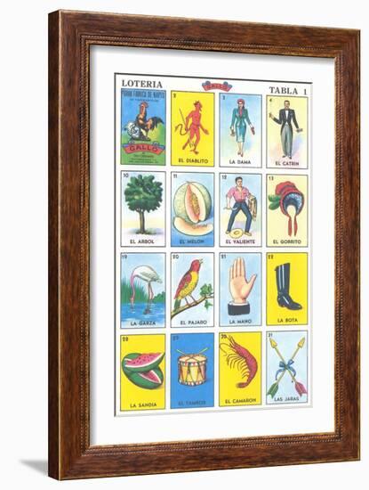 Mexican Fortune Telling Cards-null-Framed Art Print