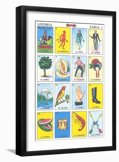 Mexican Fortune Telling Cards-null-Framed Art Print