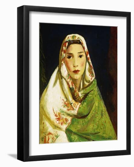 Mexican Girl with Oriental Scarf, 1916-Robert Henri-Framed Giclee Print