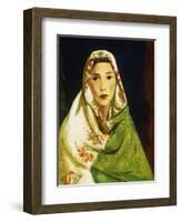 Mexican Girl with Oriental Scarf, 1916-Robert Henri-Framed Giclee Print