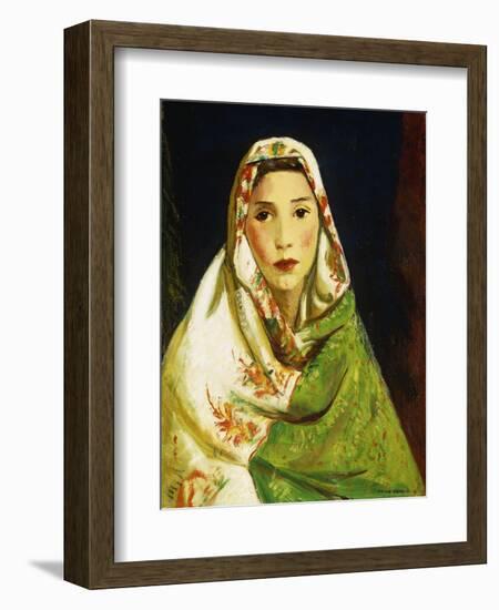 Mexican Girl with Oriental Scarf, 1916-Robert Henri-Framed Giclee Print