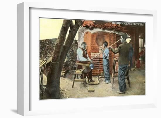 Mexican Glass Blowers-null-Framed Art Print