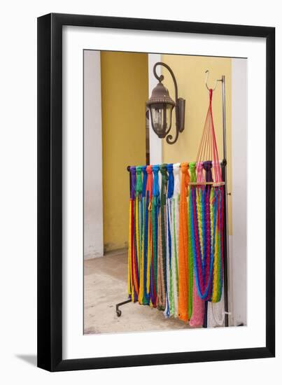 Mexican Handcrafts, Hammocks for Sale, Cozumel, San Miguel, Mexico-Lisa S. Engelbrecht-Framed Photographic Print