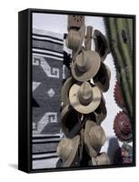 Mexican Handicrafts, Straw Hats, and Cactus, Todos Santos, Baja, Mexico-Cindy Miller Hopkins-Framed Stretched Canvas