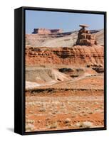 Mexican Hat Rock in Mexican Hat, Utah, United States of America, North America-Kober Christian-Framed Stretched Canvas