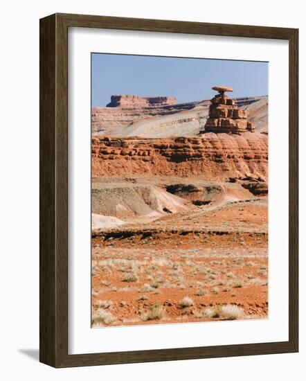 Mexican Hat Rock in Mexican Hat, Utah, United States of America, North America-Kober Christian-Framed Photographic Print