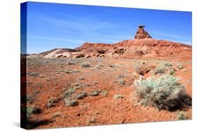 Mexican Hat Rock in the San Juan River Valley, on Highway 261, Utah-Richard Wright-Stretched Canvas