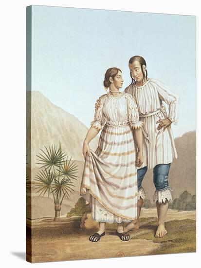 Mexican Indian Costume-Pierre Antoine Marchais-Stretched Canvas