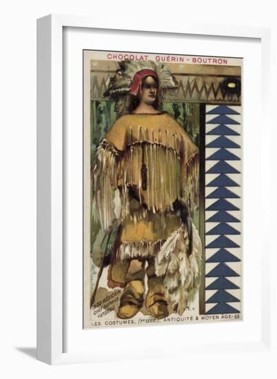 Mexican Indian Warrior Chief, 14th Century-null-Framed Giclee Print