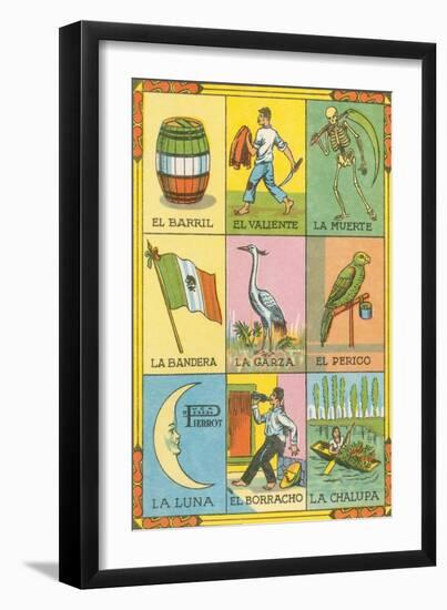 Mexican Loteria Cards-null-Framed Art Print