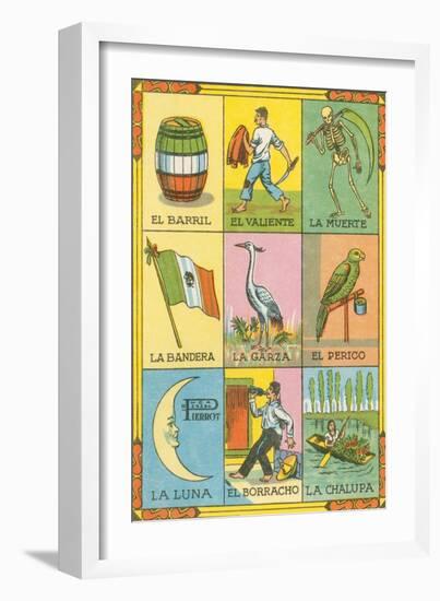 Mexican Loteria Cards-null-Framed Art Print