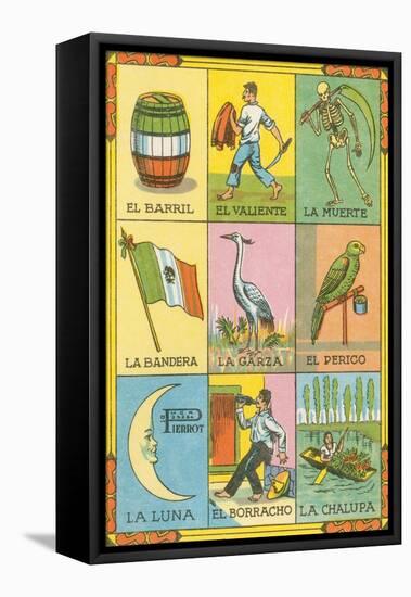 Mexican Loteria Cards-null-Framed Stretched Canvas