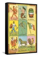 Mexican Loteria Cards-null-Framed Stretched Canvas