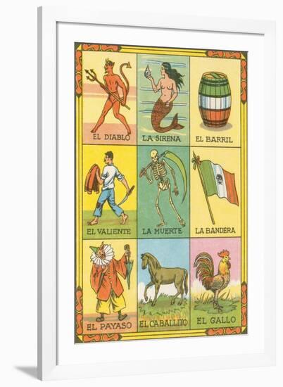 Mexican Loteria Cards-null-Framed Art Print