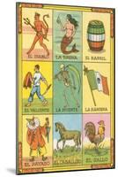 Mexican Loteria Cards-null-Mounted Art Print