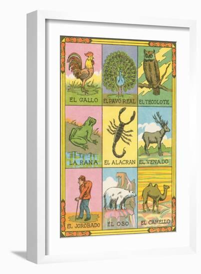 Mexican Loteria Cards-null-Framed Art Print