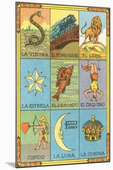 Mexican Loteria Cards-null-Mounted Art Print