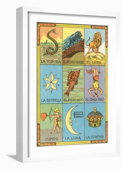 Mexican Loteria Cards-null-Framed Art Print