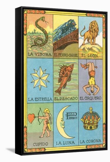 Mexican Loteria Cards-null-Framed Stretched Canvas