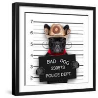 Mexican Mugshot Dog-Javier Brosch-Framed Photographic Print