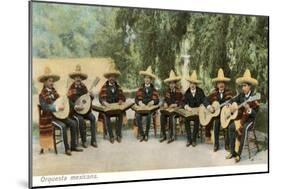 Mexican Orchestra-null-Mounted Art Print