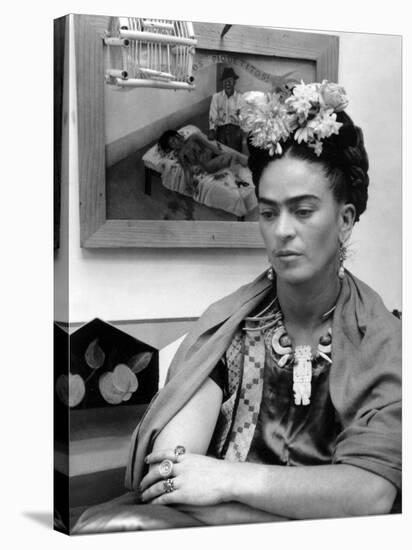 Mexican Painter Frida Kahlo (1907-1954) 1948-null-Stretched Canvas